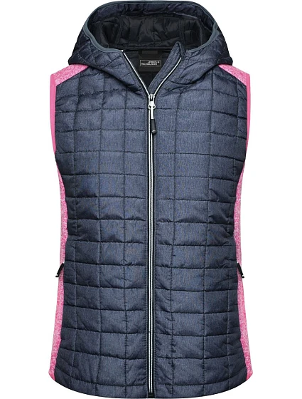 Daiber JN 767 Dámská pletená hybridní vesta 02.0767 pink melange/anthracite melange Daiber JN 767 Dámská pletená hybridní vesta 02.0767 pink melange/anthracite melange