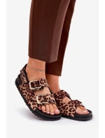 Dámské Sandály S Přezkami V Hnědé model 21687454 - Boto