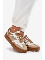 Dámské Tenisky Na Platformě S Dvojitým Šněrováním Leopardí Zlaté Klipy Dámské Tenisky Na Platformě S Dvojitým Šněrováním Leopardí Zlaté Klipy