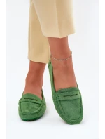 Dámské Semišové Mokasíny Zelené model 21701525 - Boto Dámské Semišové Mokasíny Zelené model 21701525 - Boto