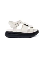 Trendy  sandály Jasnobeżowy dámské bez podpatku