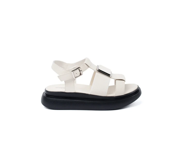 Trendy  sandály Jasnobeżowy dámské bez podpatku