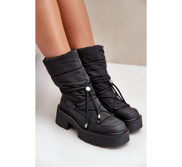 Dámské Sněhule Na Platformě A Plochém Podpatku Černé model 21679746 - Boto Dámské Sněhule Na Platformě A Plochém Podpatku Černé model 21679746 - Boto