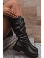 Dámské kozačky z ekologické kůže Černé model 21714832 - Boto