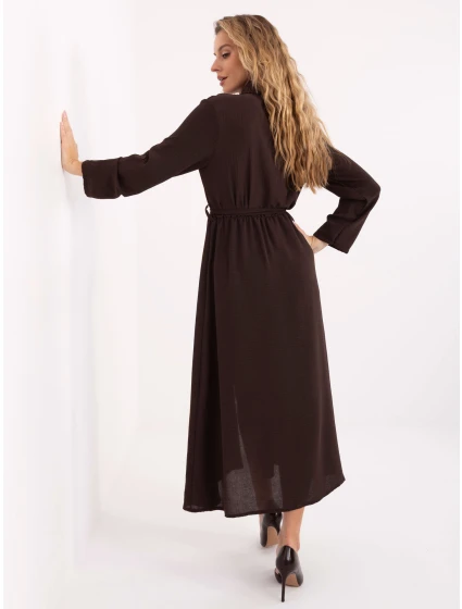 Sukienka MI SK model 21755198 ciemny brązowy - FPrice Sukienka MI SK model 21755198 ciemny brązowy - FPrice