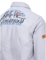 Pánská světle šedá košile FashionStreet DX2278 Pánská světle šedá košile FashionStreet DX2278