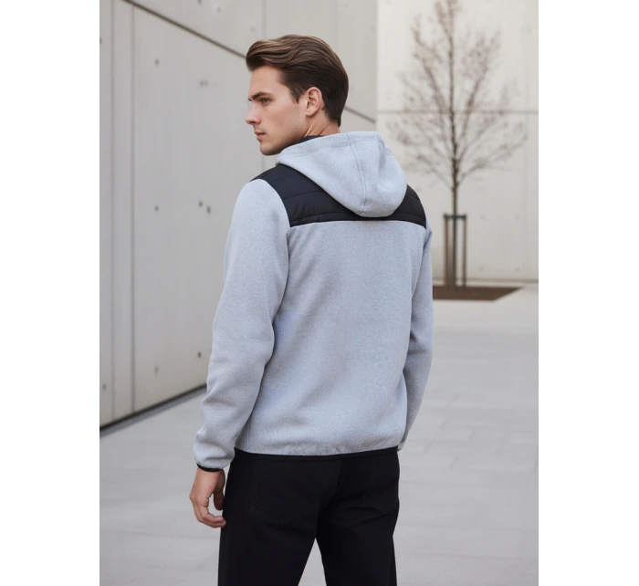 Pánská přechodná prošívaná šedá bunda TX4402