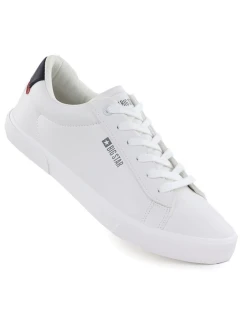 Pánské nízké tenisky z eko kůže bílé model 21906586 - Big Star