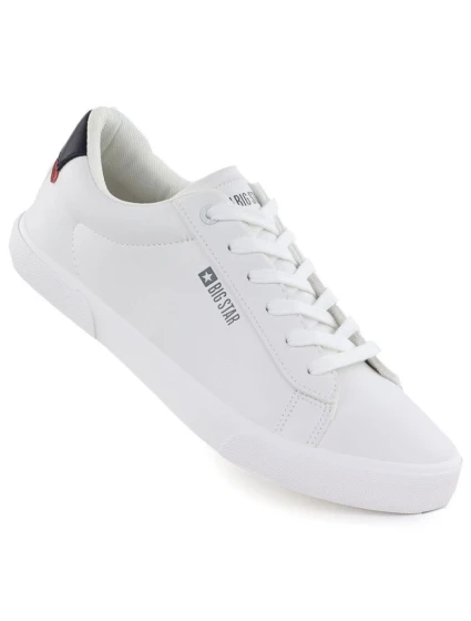 Pánské nízké tenisky z eko kůže bílé model 21906586 - Big Star
