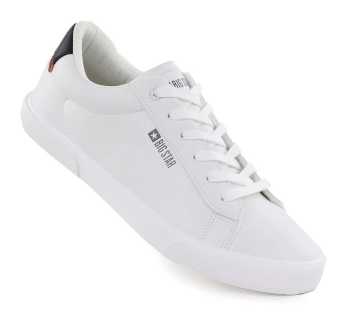 Pánské nízké tenisky z eko kůže bílé model 21906586 - Big Star