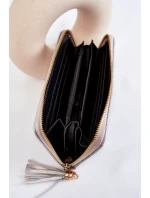 Velká prošívaná peněženka s pruhem stříbrný Jeffrey