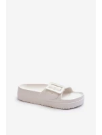 Dámské Pěnové Žabky Na Platformě S Big Star Bílé model 21654884 - Big Star Shoes Dámské Pěnové Žabky Na Platformě S Big Star Bílé model 21654884 - Big Star Shoes