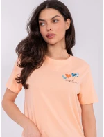 T shirt model 21821386 brzoskwiniowy - FPrice T shirt model 21821386 brzoskwiniowy - FPrice