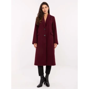 Płaszcz IT PL model 21302301 bordowy - FPrice Płaszcz IT PL model 21302301 bordowy - FPrice