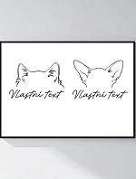 Personalizovaný magický fotoobraz v rámu - 50x70 - zvířecí ouška