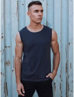 Pánské tričko bez rukávů s potiskem tmavě modré FashionStreet RX5622
