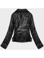 Černá bunda ramoneska s klopami model 18117106 - Forget me not FASHION