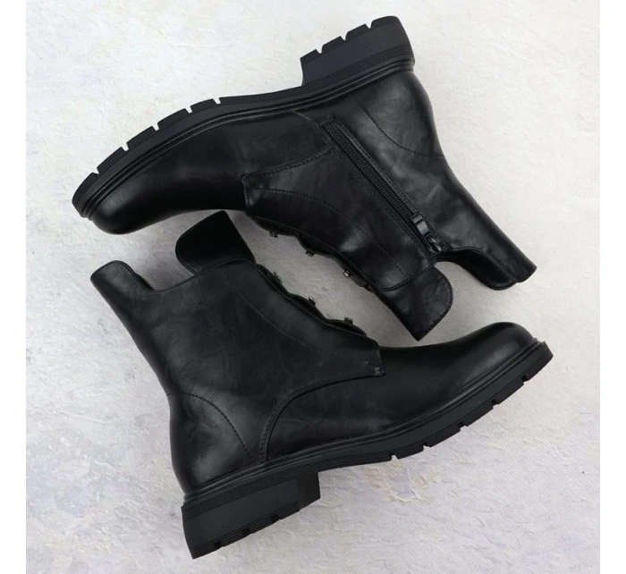 Dámská kotníková zateplená obuv W MR2501-4 JEZ454A Černá - Jezzi Dámská kotníková zateplená obuv W MR2501-4 JEZ454A Černá - Jezzi