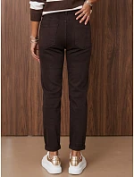 Jeansy damskie z wysokim stanem mom fit brązowe FashionStreet UY3224 Jeansy damskie z wysokim stanem mom fit brązowe FashionStreet UY3224