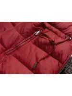 Vínovo-hnědá oboustranná dámská zimní bunda (mhm-w556) Vínovo-hnědá oboustranná dámská zimní bunda (mhm-w556)