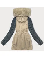 modrá dámská bunda parka s rukávy l 21248845 - WAY MODE modrá dámská bunda parka s rukávy l 21248845 - WAY MODE