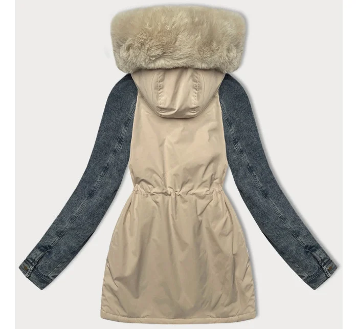 modrá dámská bunda parka s rukávy l 21248845 - WAY MODE modrá dámská bunda parka s rukávy l 21248845 - WAY MODE