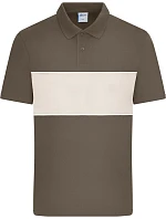 Daiber 8050 Bio polo "Colour-Block" 02.8050 muddy brown/sandstone