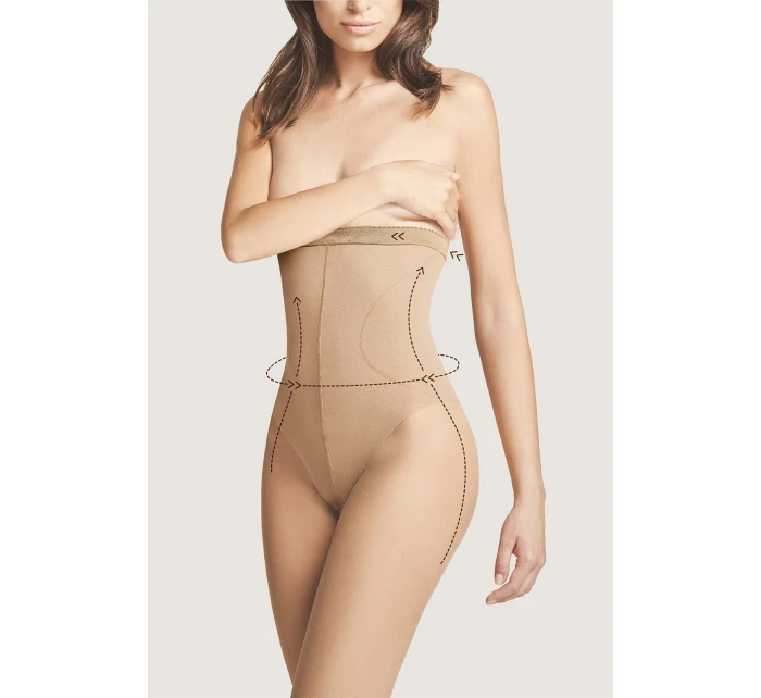 Fiore High Waist Bikini 20 den M5218 barva:světle přírodní