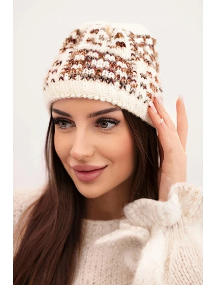 Dámská zimní vlněná čepice s ozdobnými krystalky K399 černá Dámská zimní vlněná čepice s ozdobnými krystalky K399 černá