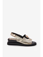 Dámské Sandály Na Klínu Zlaté Isnnoria Dámské Sandály Na Klínu Zlaté Isnnoria