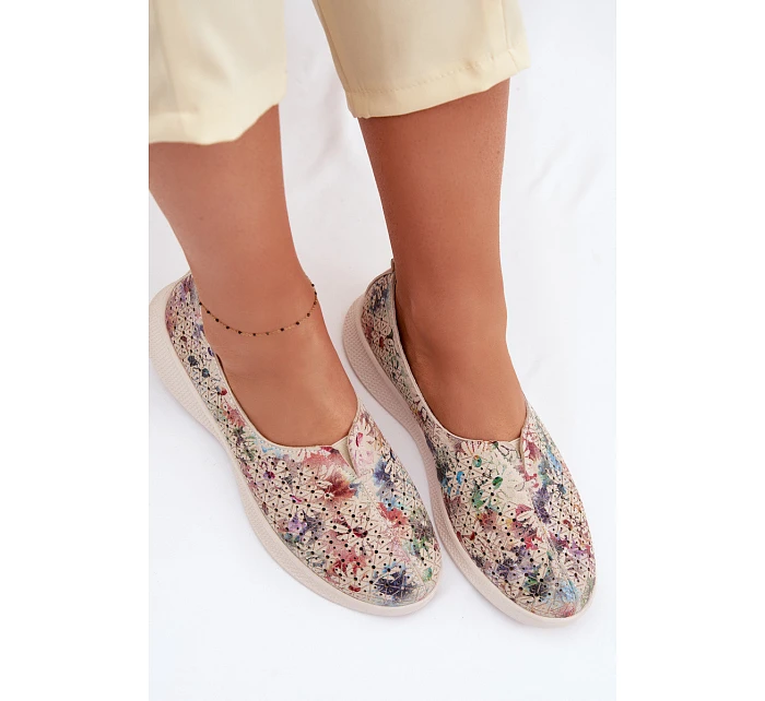 Semišové perforované dámské polobotky Multikolor model 22094959 - EVENTO Semišové perforované dámské polobotky Multikolor model 22094959 - EVENTO