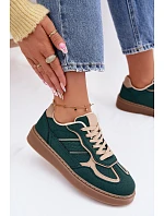 Nízké dámské tenisky Zelené Brenelle