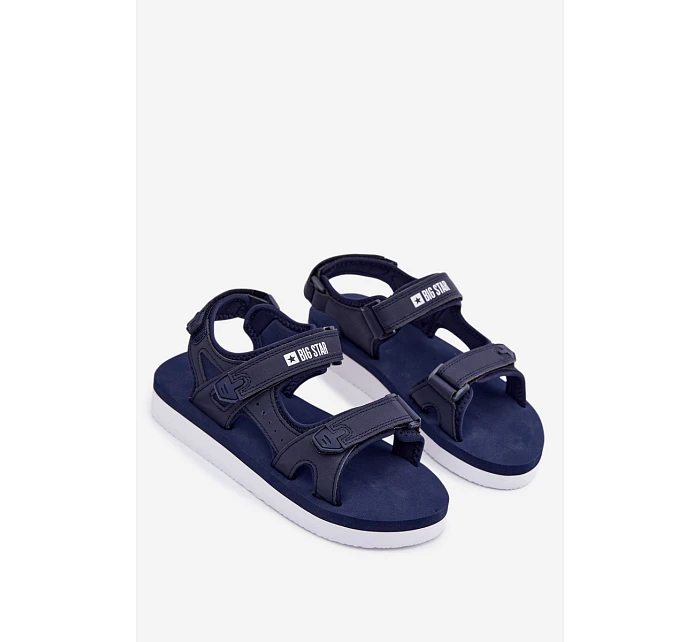 Dámské sportovní sandály na platformě Big Star model 22095377 tmavě modré - Big Star Shoes