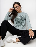 Mikina D10083O02642A v pistáciové barvě