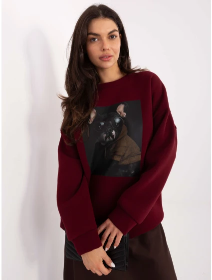 Bluza MI BL  bordowy model 21749868 - FPrice