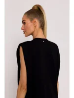 Maxi šaty s na ramenou černé model 19660956 - Moe Maxi šaty s na ramenou černé model 19660956 - Moe