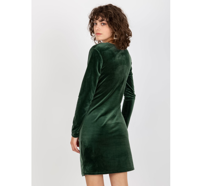 Dámské šaty RP SK 8157.06X tmavě zelená - Rue Paris