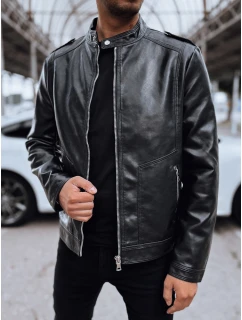 Pánská kožená bunda černá model 21978821 - Dstreet