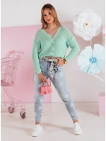 Dámský oversize žebrovaný svetr SWEETDREAM mint FashionStreet MY2458