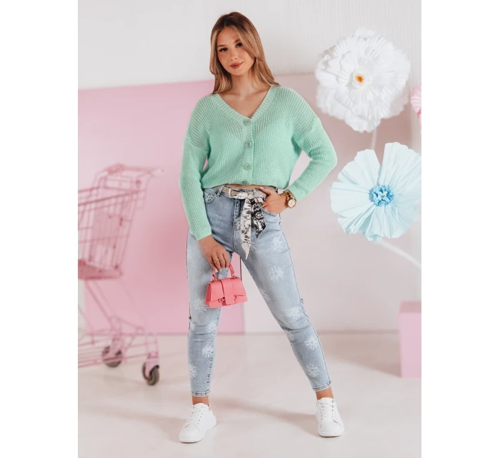 Dámský oversize žebrovaný svetr SWEETDREAM mint FashionStreet MY2458