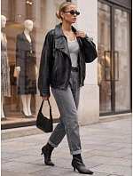 Dámská černá bunda FashionStreet TY5960 Dámská černá bunda FashionStreet TY5960