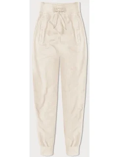 Tenké teplákové kalhoty v barvě ecru (CK03-67-132)