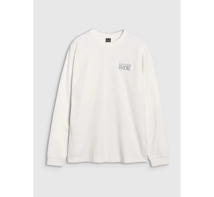 Pánské tričko oversize s potiskem a dlouhým rukávem 4F 4FWSS25TLONM390-11S pánské