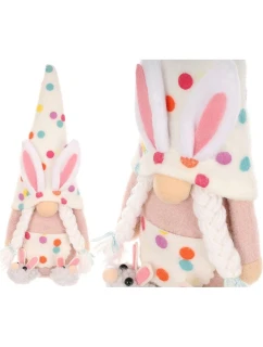 SKŘÍTEK SKŘÍTEK ZAJÍC 25CM HRÁŠEK DÍVKA JARNÍ DEKORACE