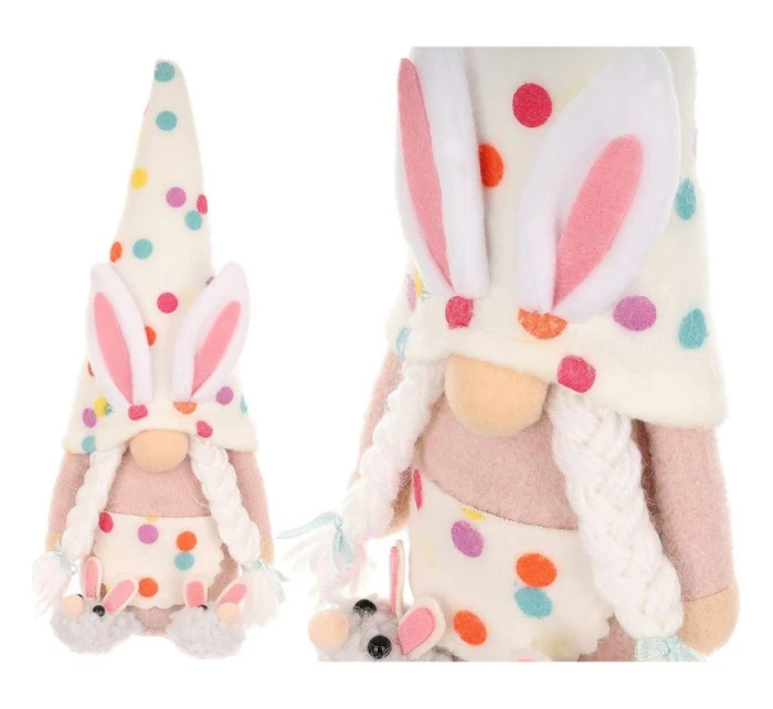 SKŘÍTEK SKŘÍTEK ZAJÍC 25CM HRÁŠEK DÍVKA JARNÍ DEKORACE