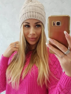 Fleecová čepice Marta K231 light beige
