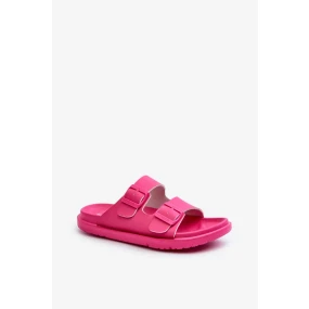 Lehké dámské pěnové pantofle s přezkami Big Star Fuchsia