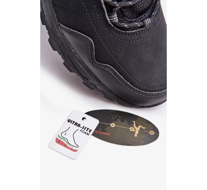 Zateplené Lehká Pánská Trekingová Obuv McBraun Černá Zateplené Lehká Pánská Trekingová Obuv McBraun Černá