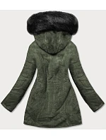 Dámská teplá zimní bunda oboustranná černá/khaki (w610) Dámská teplá zimní bunda oboustranná černá/khaki (w610)