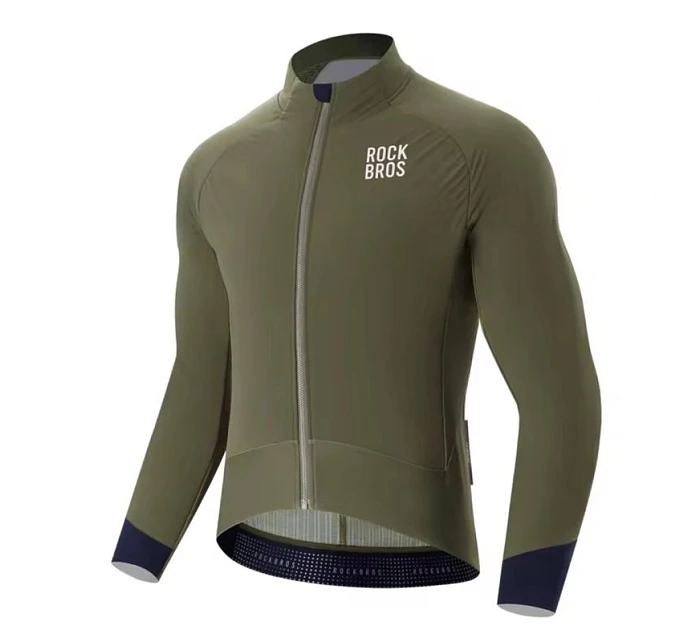 zimní fleecová cyklistická bunda velikost M zelená model 22119211 - Rockbros